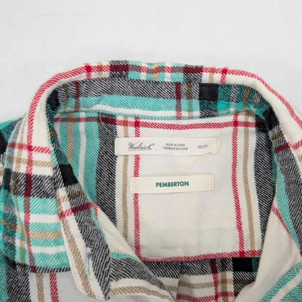 SOLD Woolrich XS Pemberton Plaid Long Sleeve Button Front Flannel Shirt - Picture 7 of 9